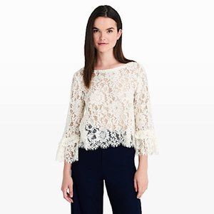 Club Monaco White Ahorin Lace Top Size XS
